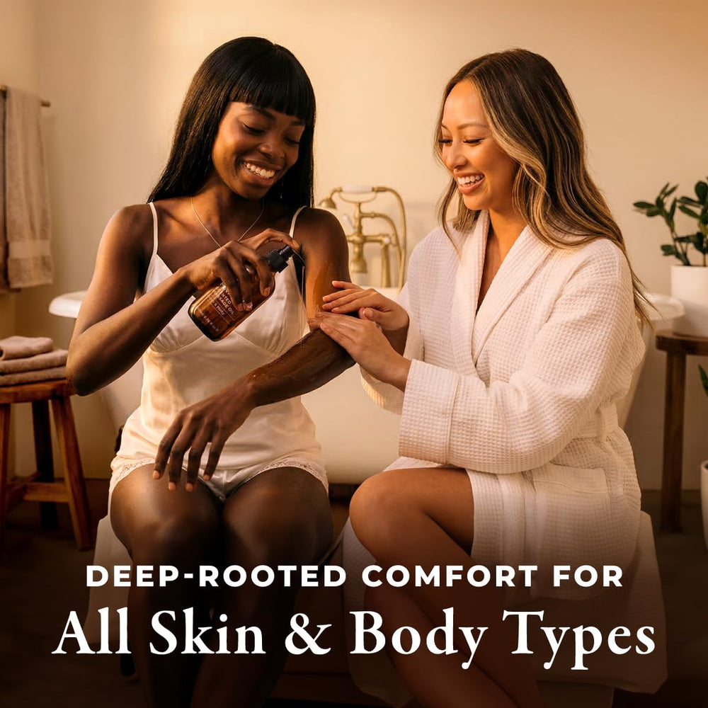 Natural ingredients label highlights plant-powered self-care with no harsh additives