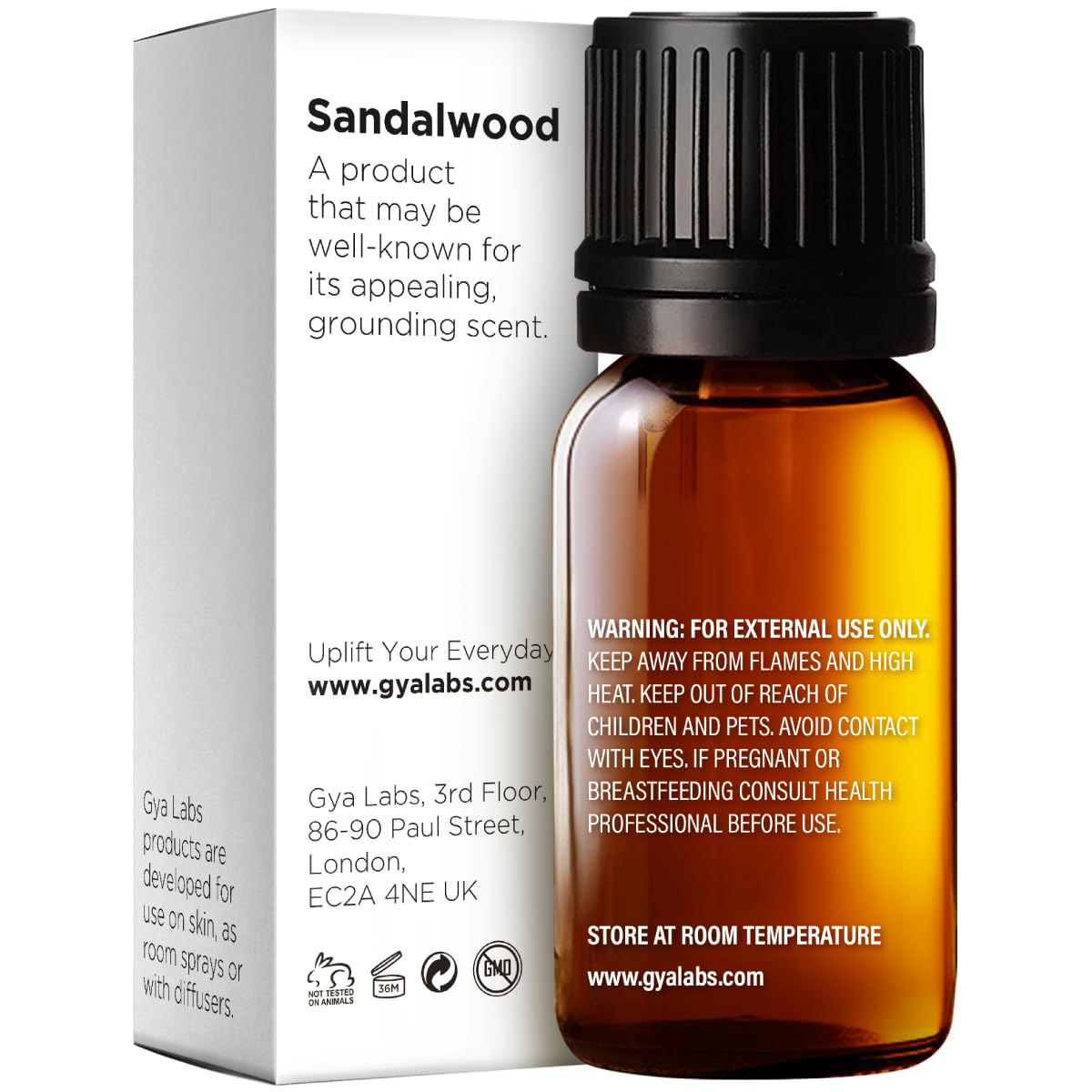 Gya Labs Sandalwood oil diffuser session promotes a warm calming ambience
