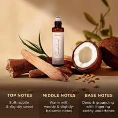 Gya Labs Sandalwood Roll-On amber glass bottle preserves fragrance during travel.