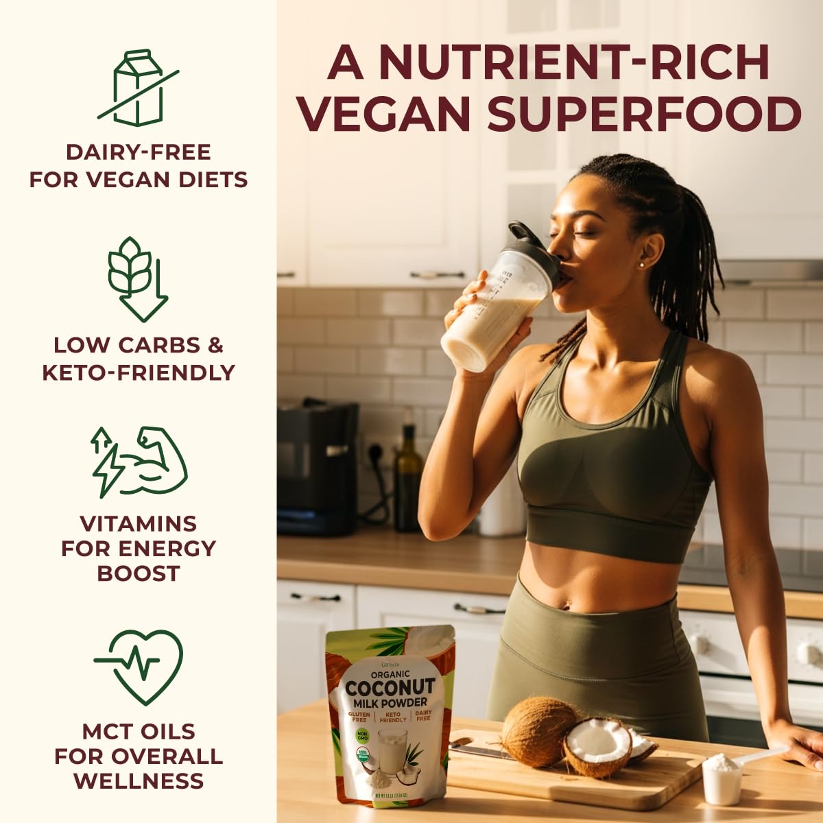 Gya Tea Co coconut milk powder tea creamer enhances daily cup