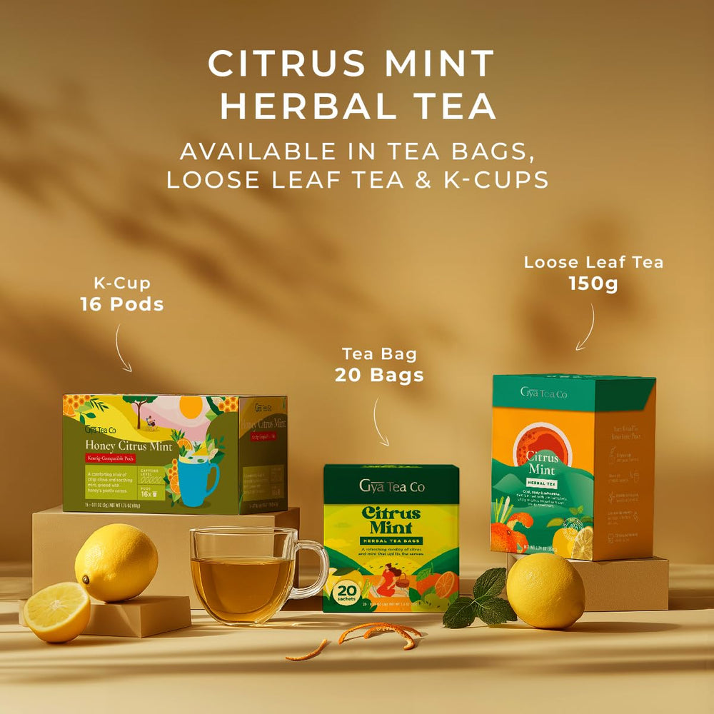 Gya Tea Co Citrus Mint gift-ready tea set ideal for holidays