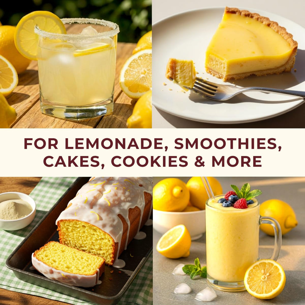 Refreshing glass of lemonade flavored with Gya Tea Co lemon powder