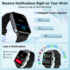 Gydom smartwatch heart-rate-spo2 view shows 24/7 health monitoring