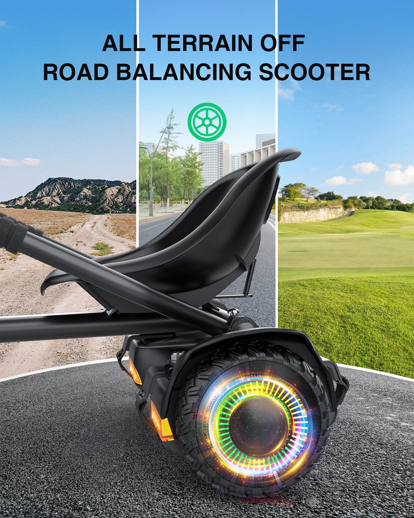 Gyroor adjustable seat range for comfortable height