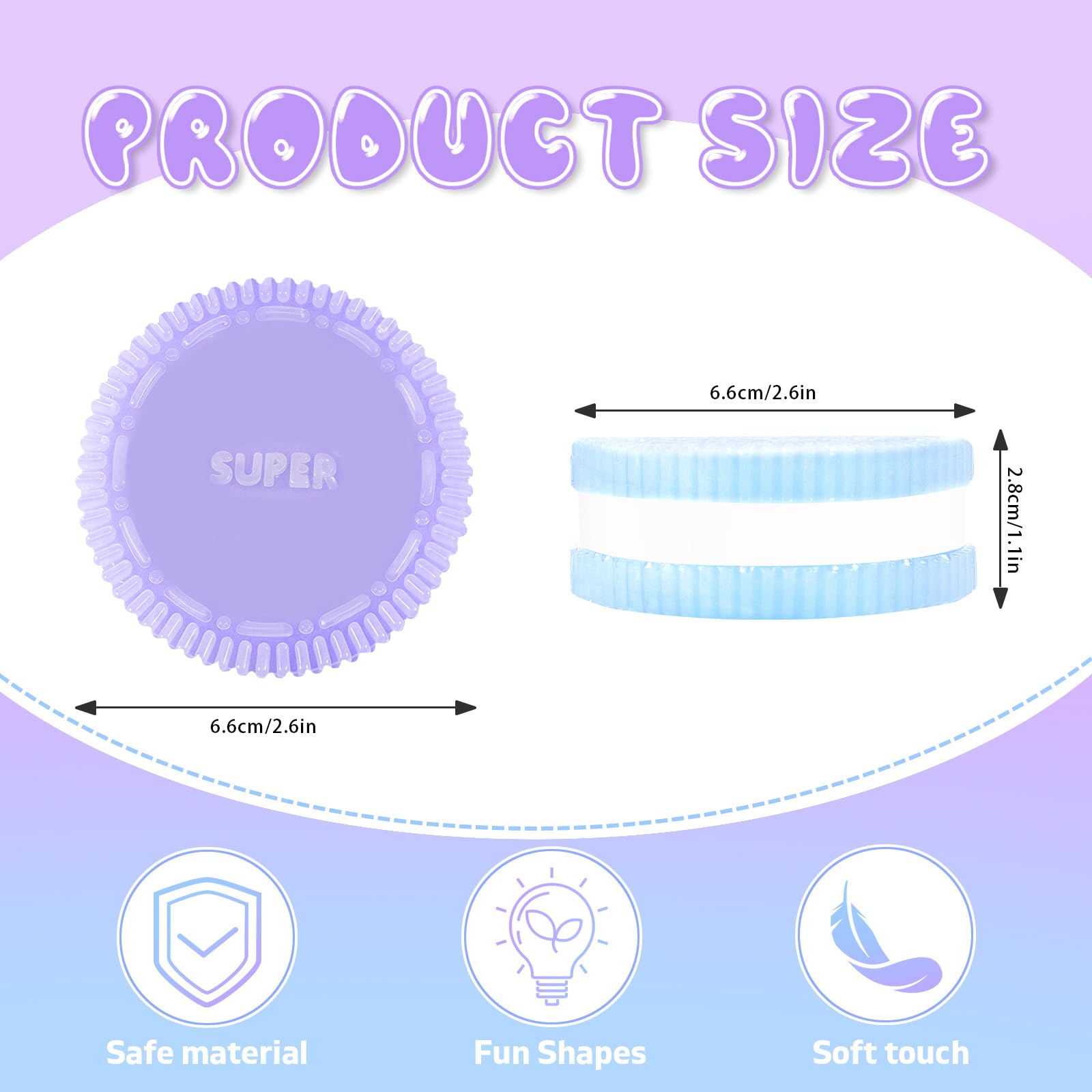Gytera cookie squishies close-up highlighting portable fidget toys for focus