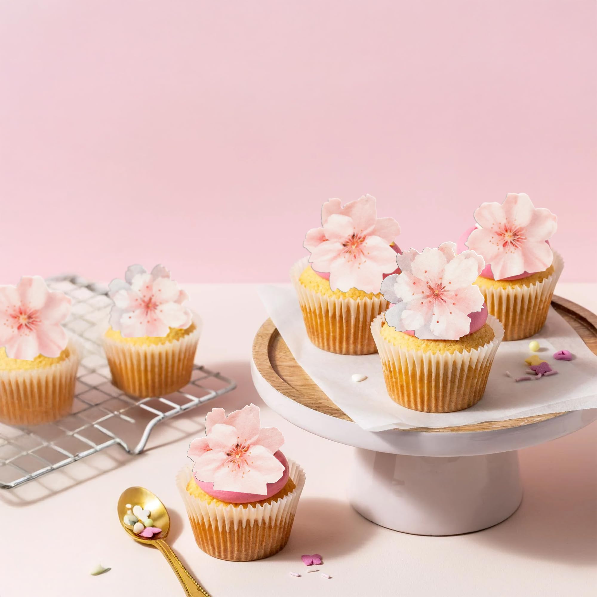 Gyufise edible wafer flowers decorate wedding desserts beautifully