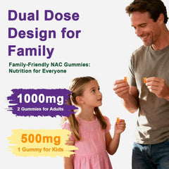 Gyumolics NAC kids bear gummies with easy chew and kid-friendly flavor.