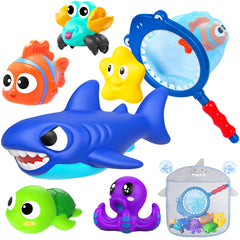 GZHFMUS ocean bath toy shark—colorful, safe grip for bathtime play