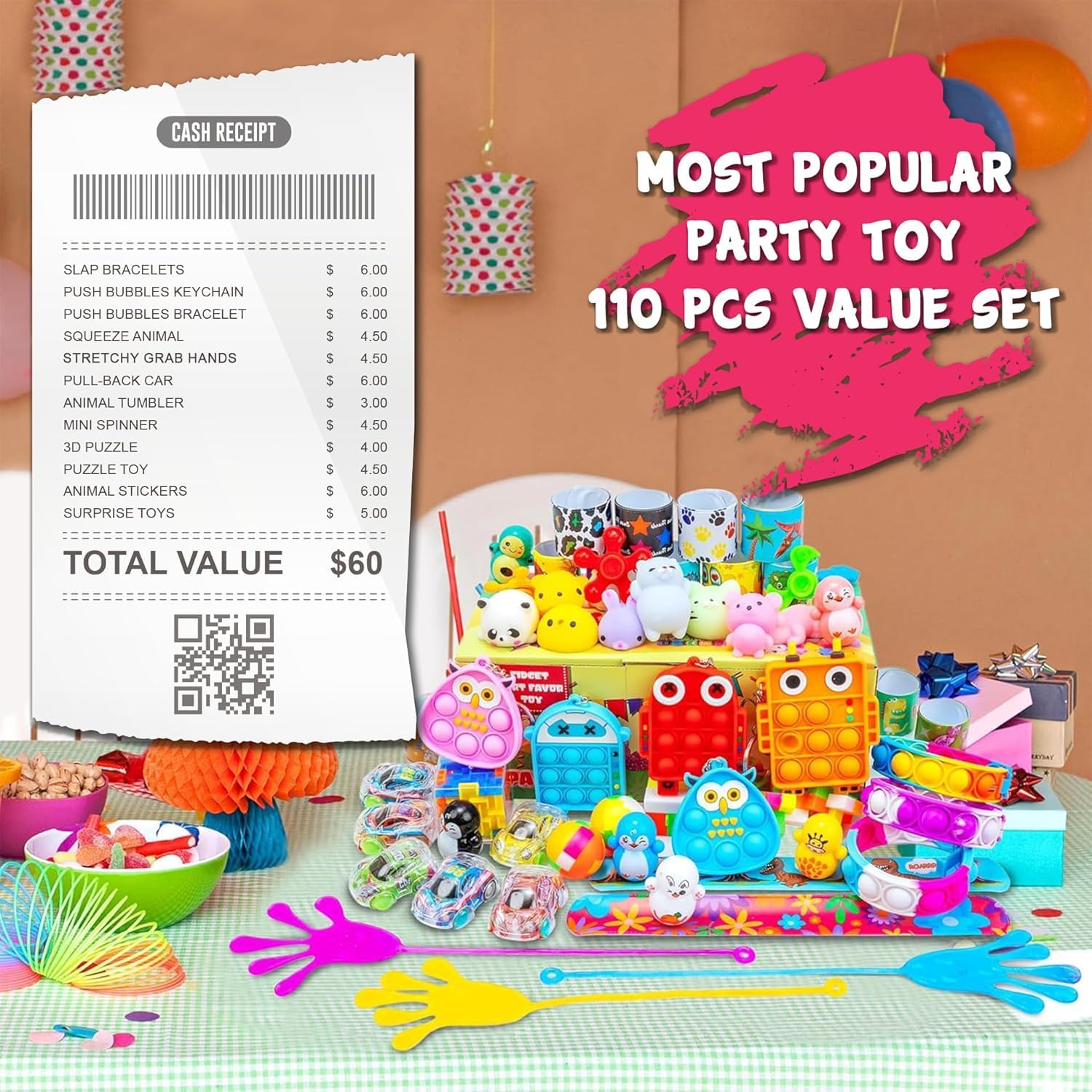 H-Partner slap bracelets as quick party loot for goody bags