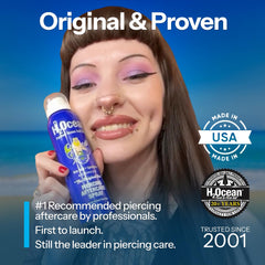 H2Ocean 360-degree spray bottle enables hands-free, hygienic use.