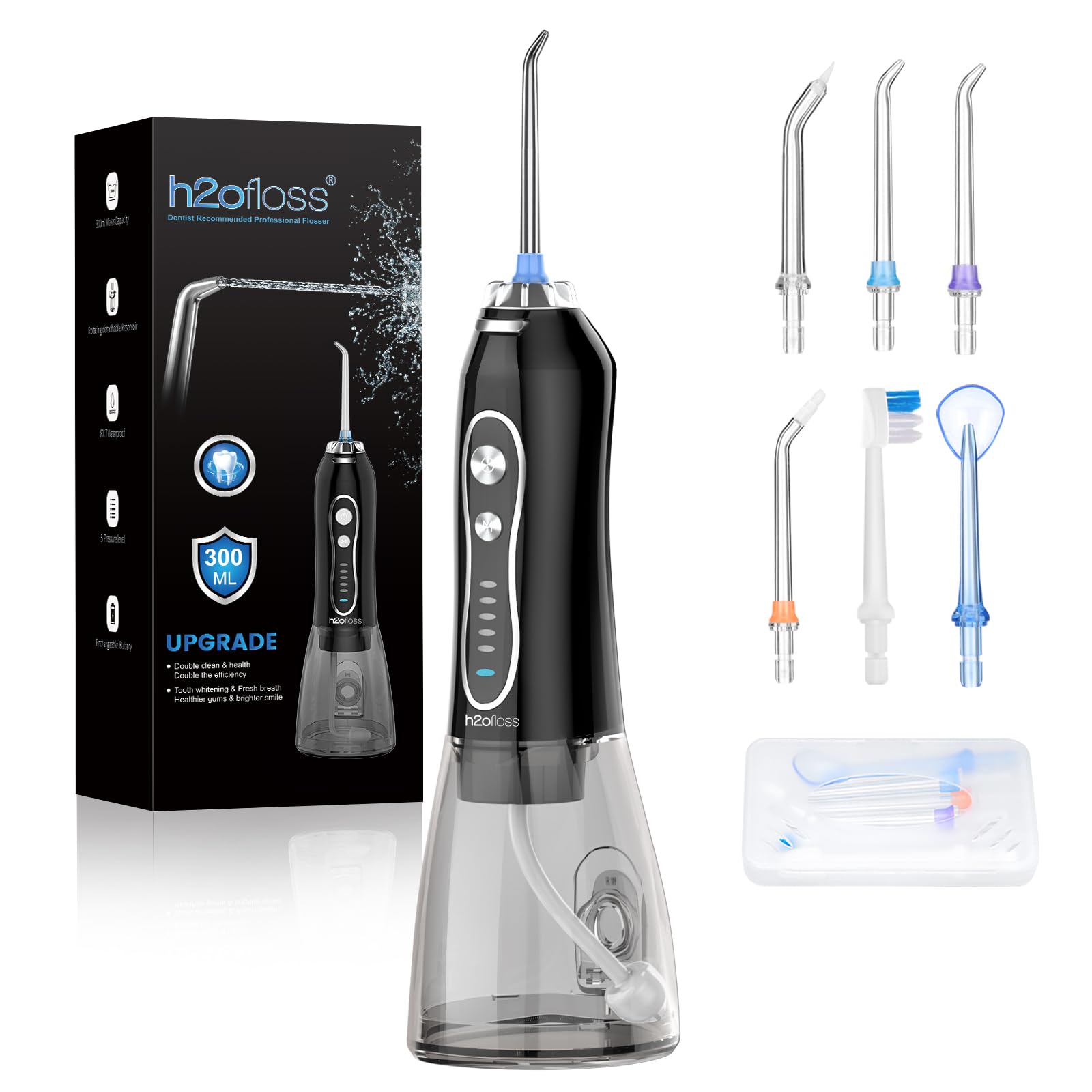 H2ofloss water dental flosser pulsations deliver deep cleaning at home.