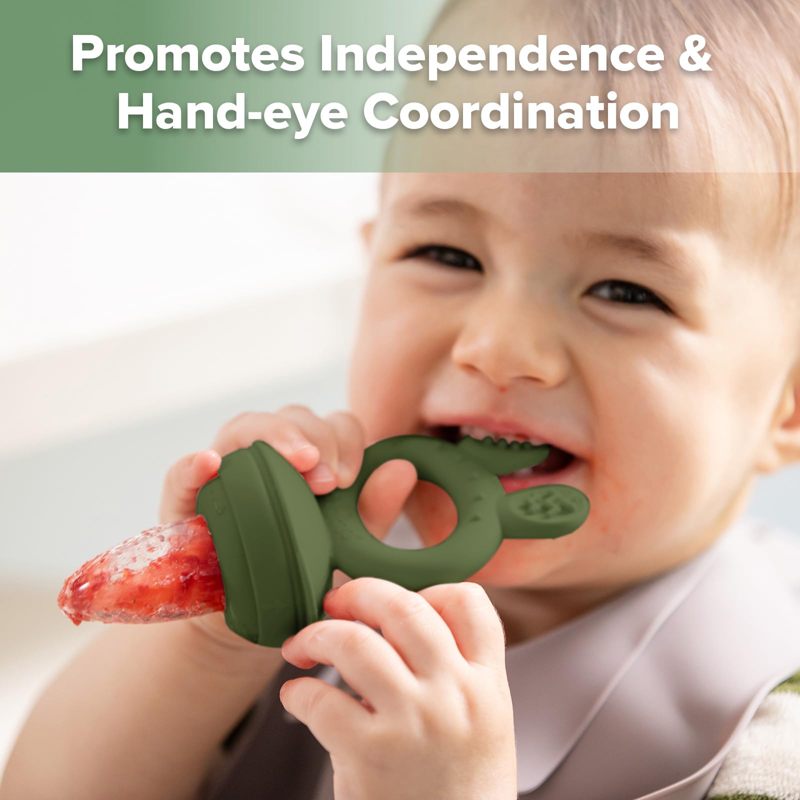 Haakaa Feeder Ring: easy-to-hold handle for independent feeding.