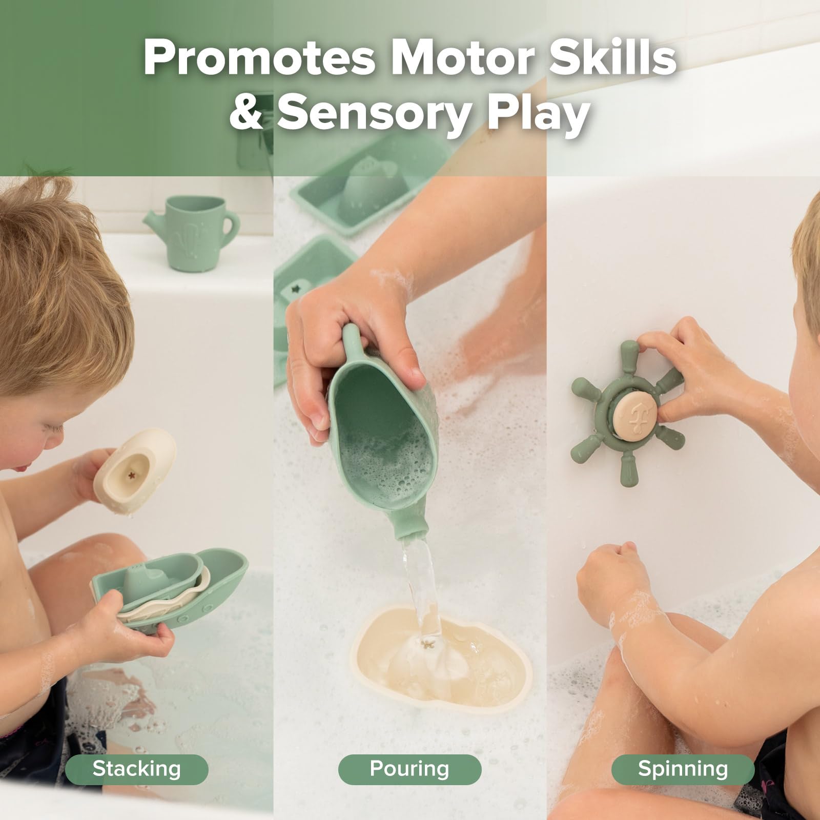 Haakaa scooping water toy enhances fine motor skills