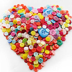 Haawooky bright color resin buttons with 4-hole design, perfect for craft embellishments.