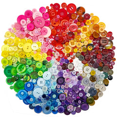 Haawooky resin buttons in mixed colors with smooth surface, ideal for sewing and crafts.