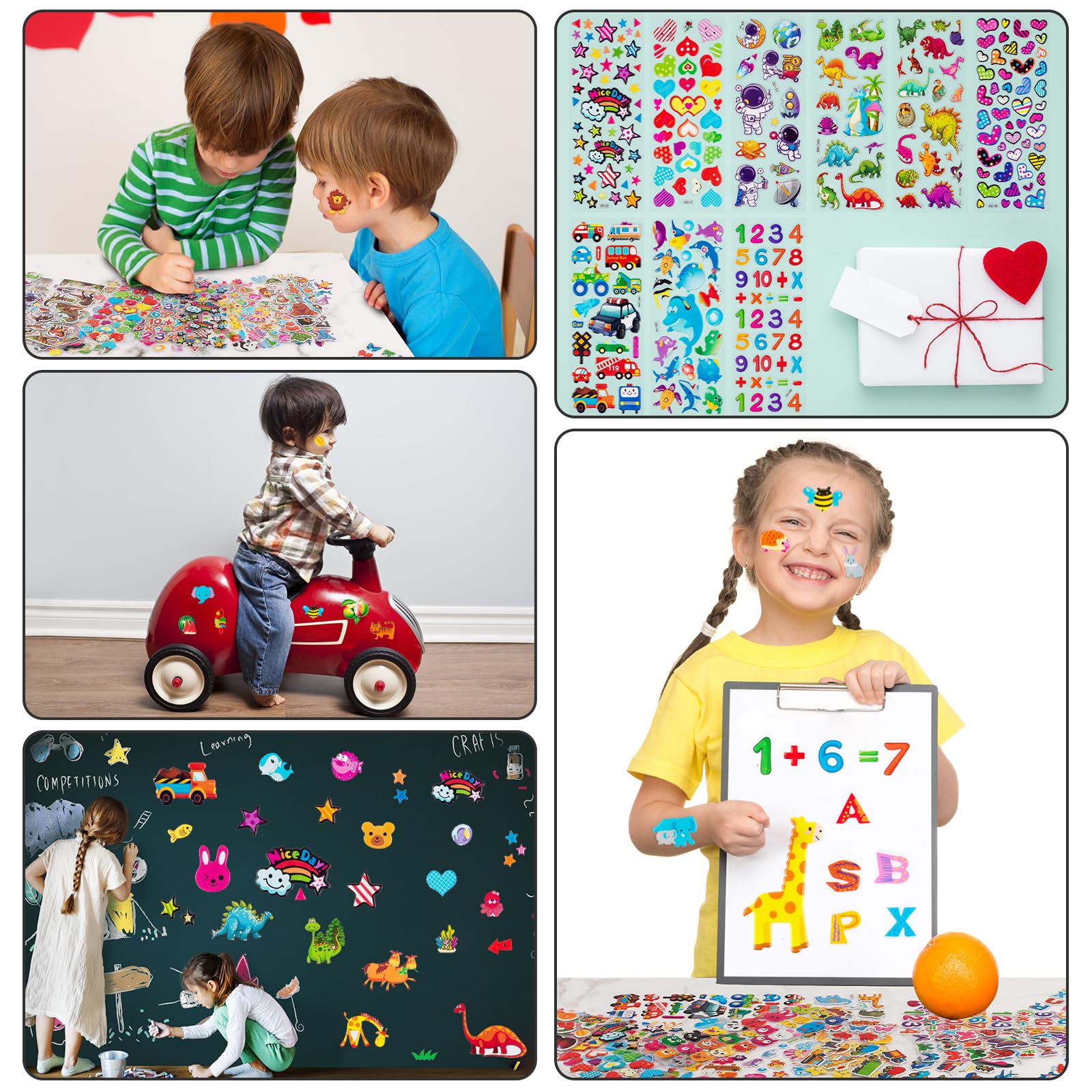 Habett 3D stickers butterflies and stars brighten crafts and rewards.