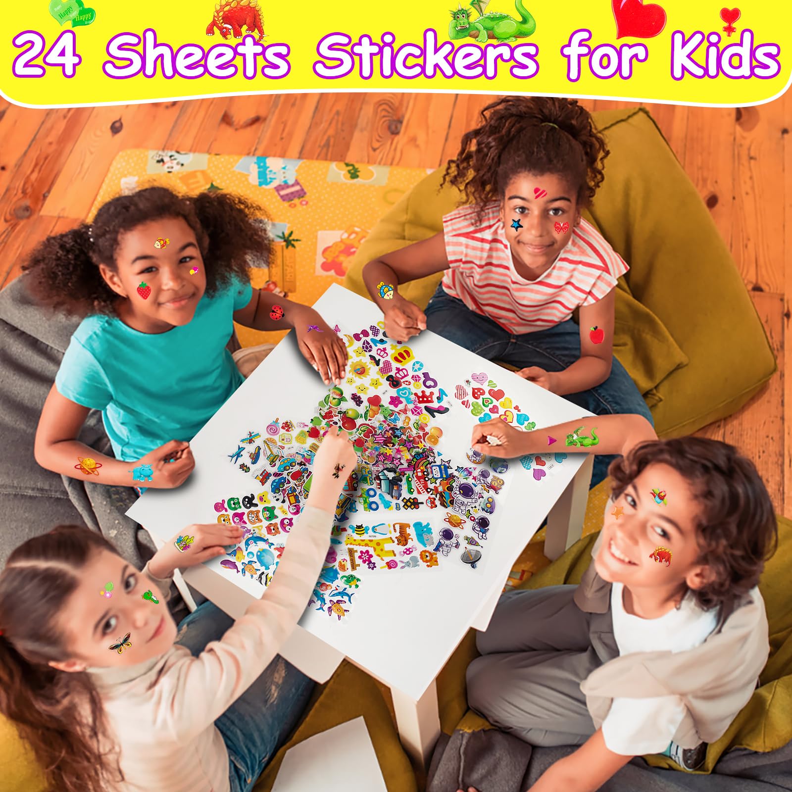 Habett 3D stickers cars for dynamic crafts and decor.