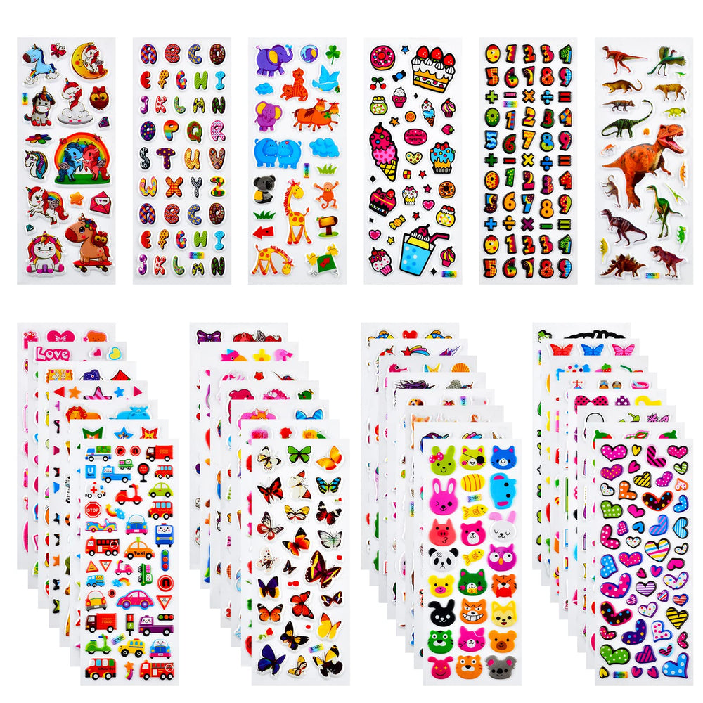 Habett 3D Puffy Stickers collection for kids with 36 sheets for crafts is ideal.