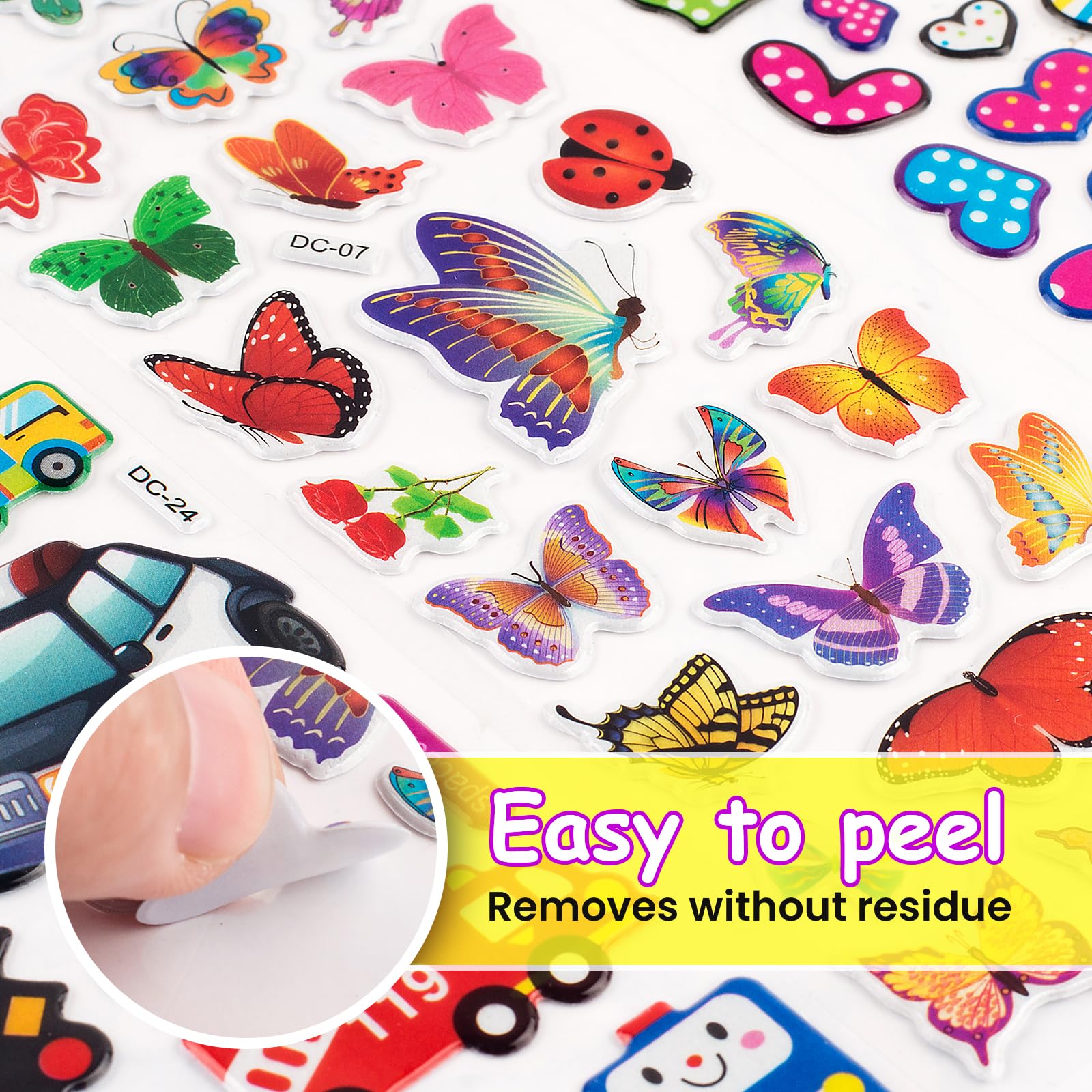 Habett 3D stickers kid-friendly rewards for classrooms or home crafts.