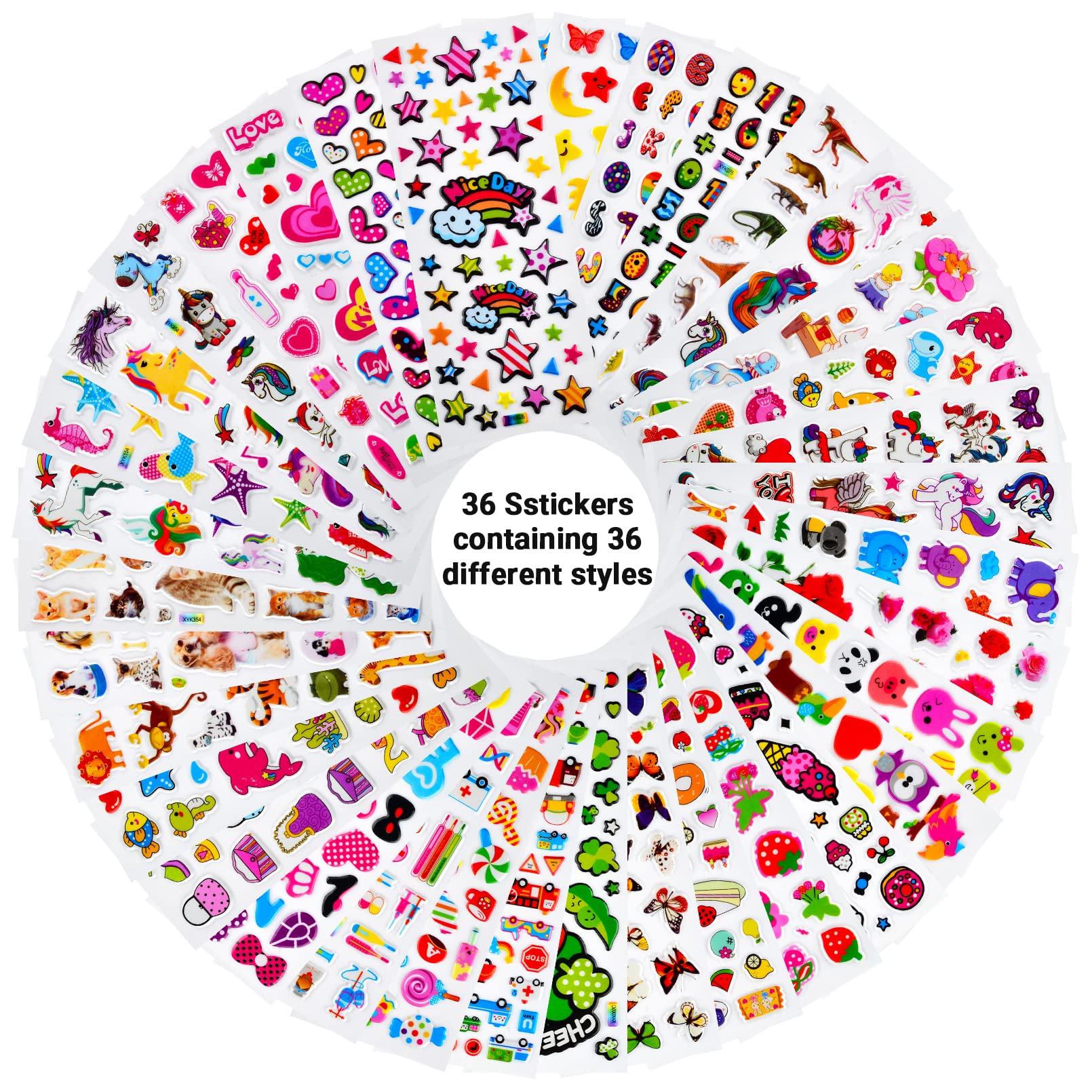 Habett letters and numbers 3D stickers support learning activities and rewards.