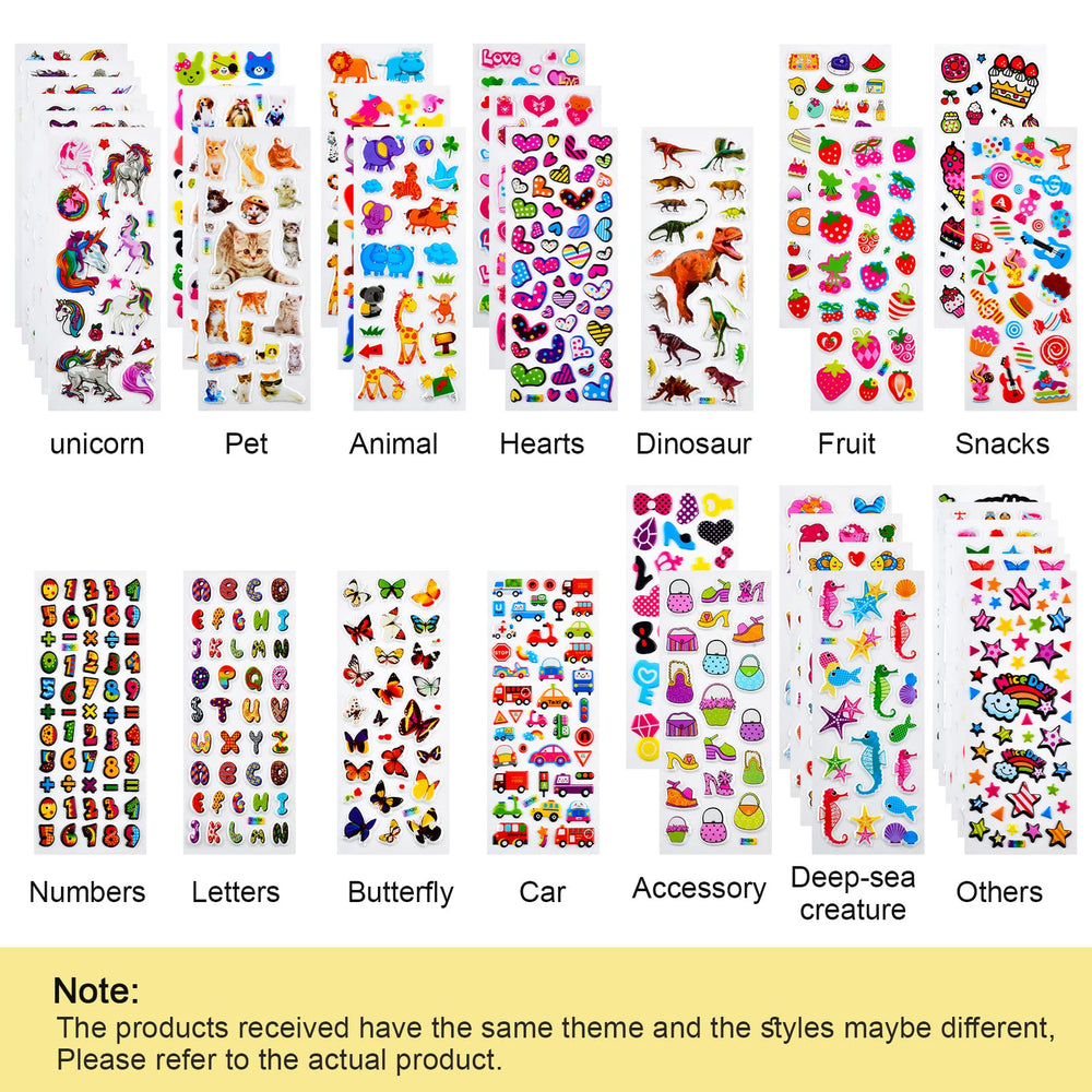 Habett waterproof and easy peel 3D stickers work on smooth, residue-free surfaces.