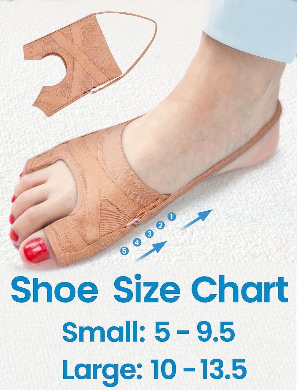 Habioer bunion relief splint for day and night use promotes discreet wear.