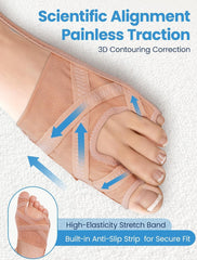 Habioer unisex bunion corrector with adjustable fit for multiple sizes.