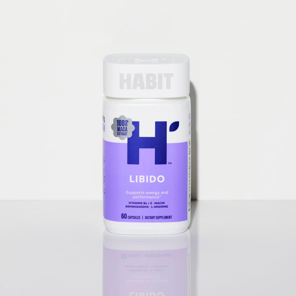 Habit Libido packaging design highlights credibility and brand identity.