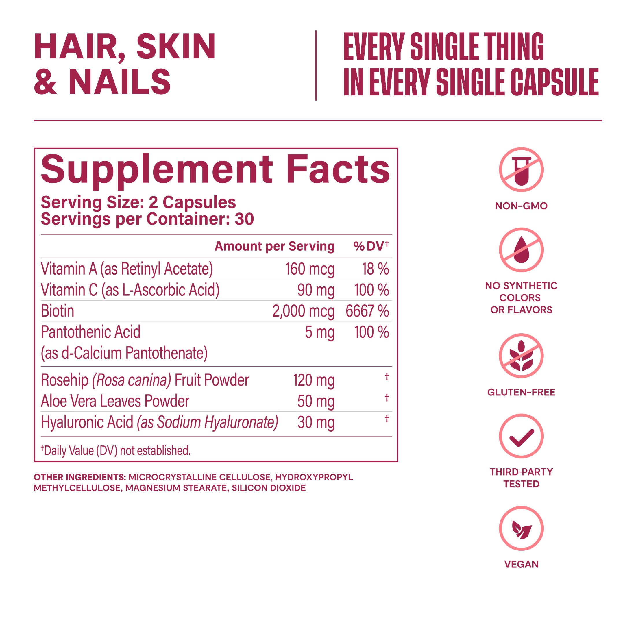 Habit hair and nails focus with glossy product finish.