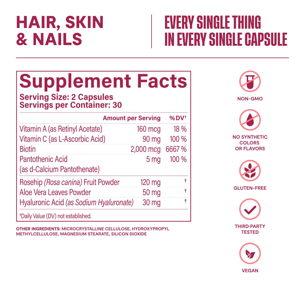Habit hair and nails focus with glossy product finish.