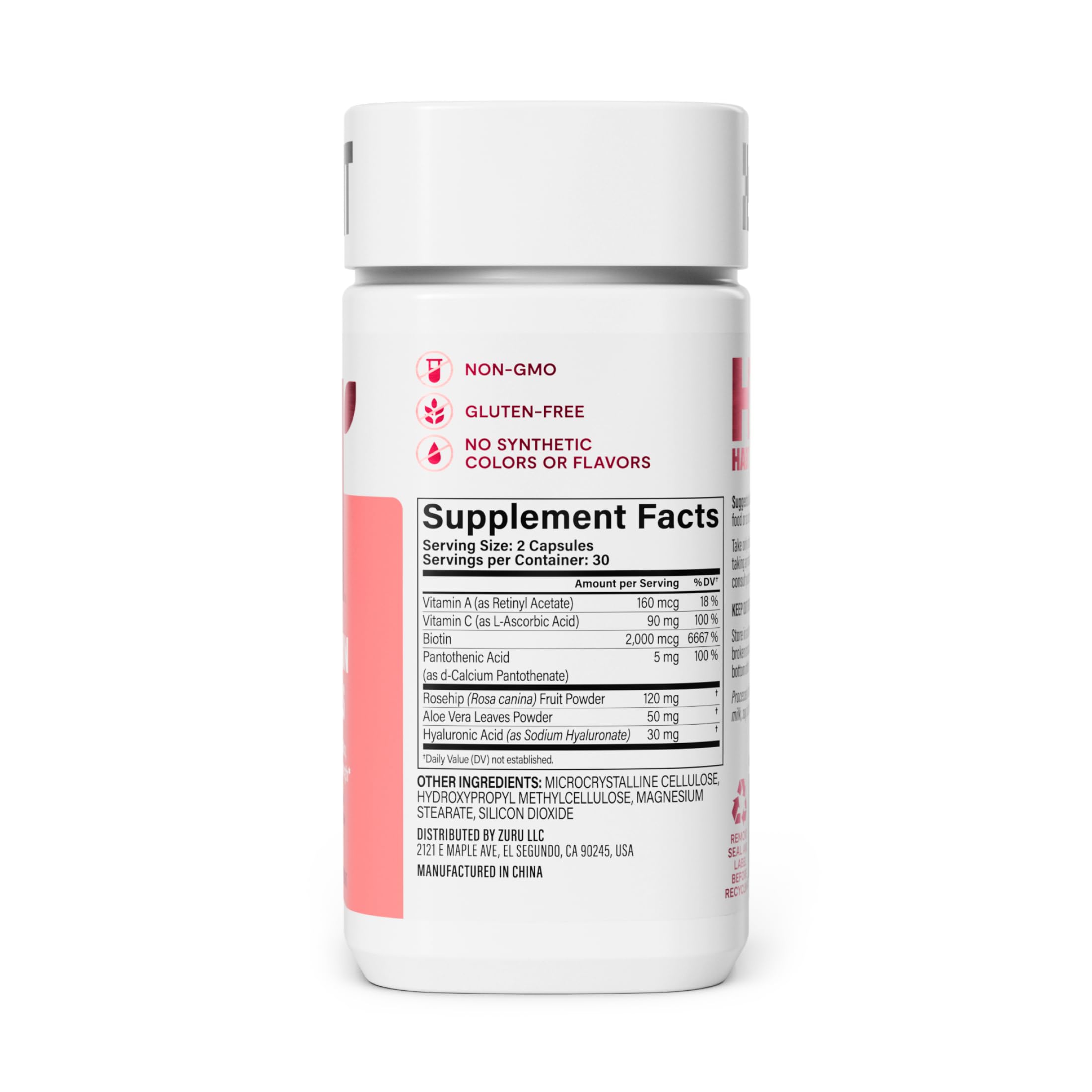 Habit vegan non GMO capsules free from gluten.