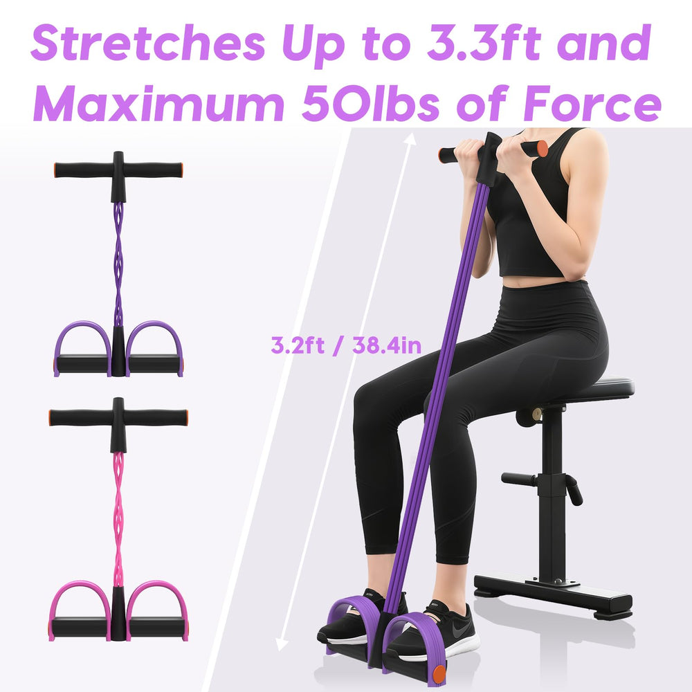 Hacole natural rubber tubing delivers strong tension for varied workouts.