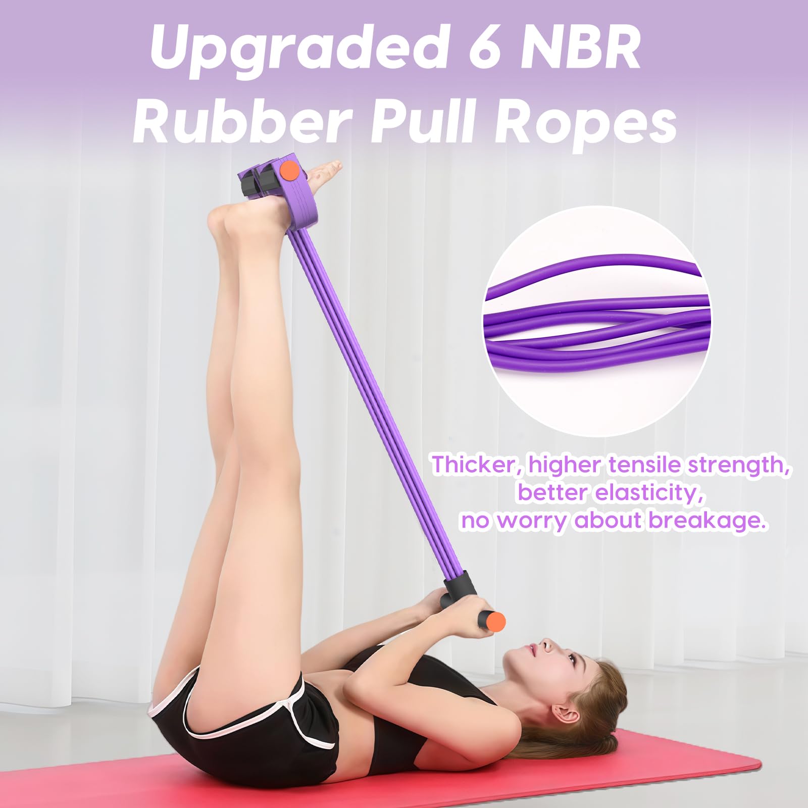 Hacole soft foam handles provide comfortable grip during workouts.