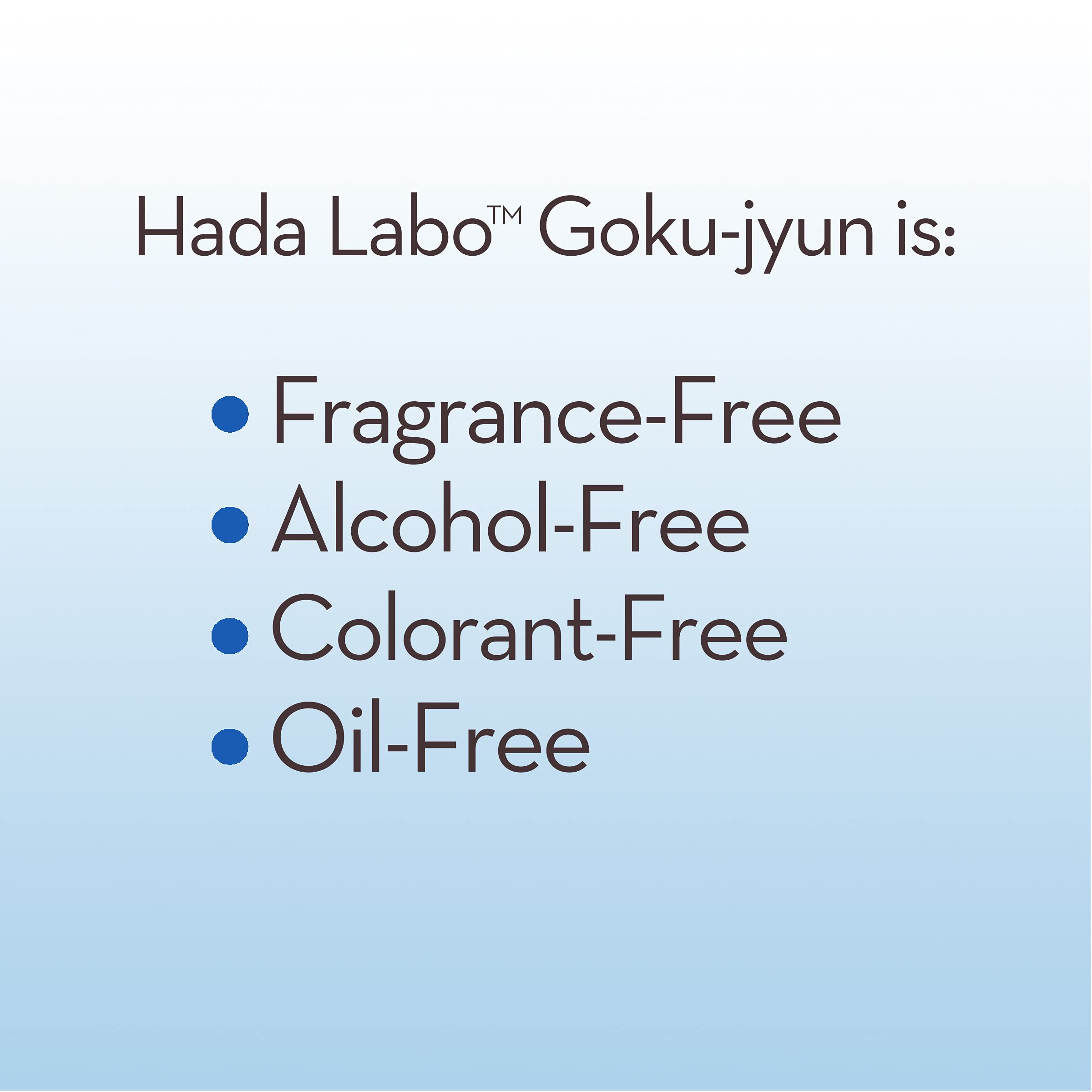 Hada Labo Gokujyun Hyaluronic Lotion Moist applied to the face for hydration.