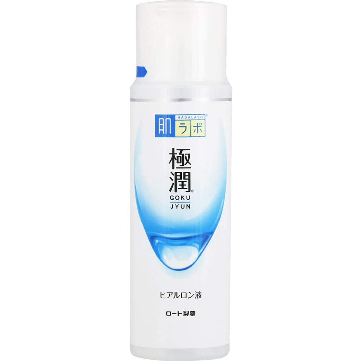 Hada Labo Gokujyun Hyaluronic Lotion Moist bottle delivering lightweight hydration.