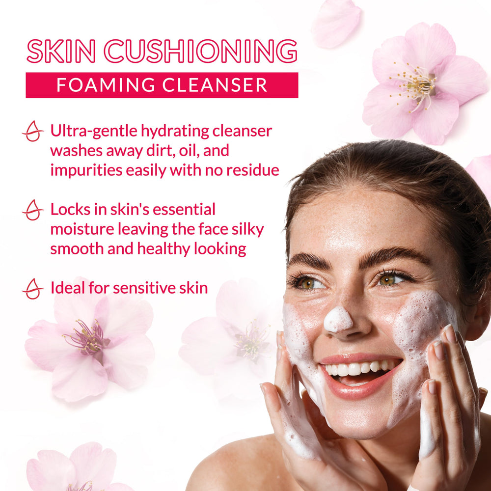 Hada Labo Tokyo Gentle Hydrating Cleanser creates rich foam for gentle cleansing.