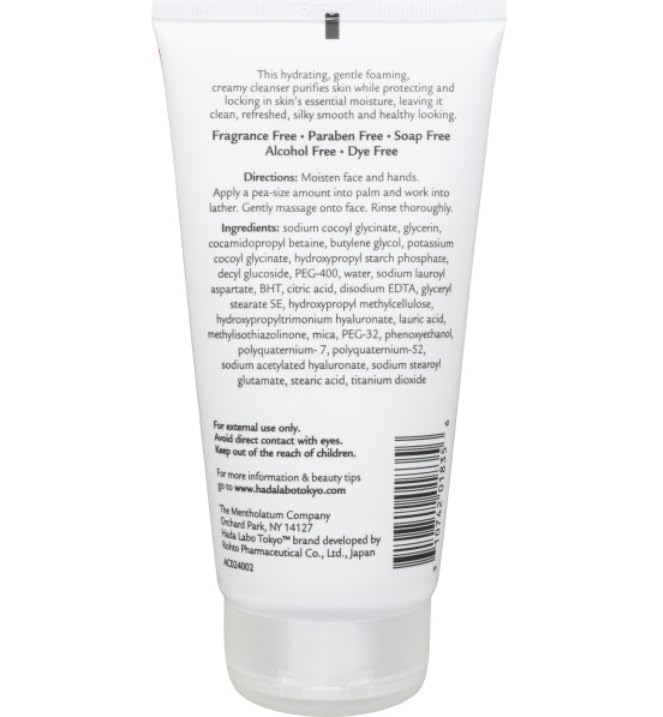 Hada Labo Tokyo foaming action close-up hints at refreshing cleanse.