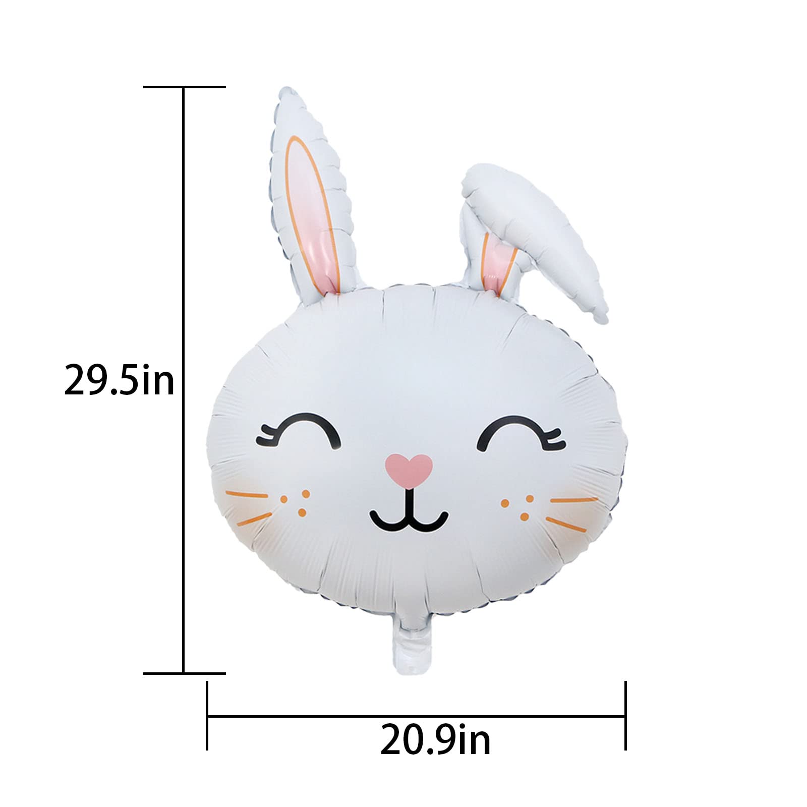HADCKJA foil balloons feature a classic bunny head for striking decor