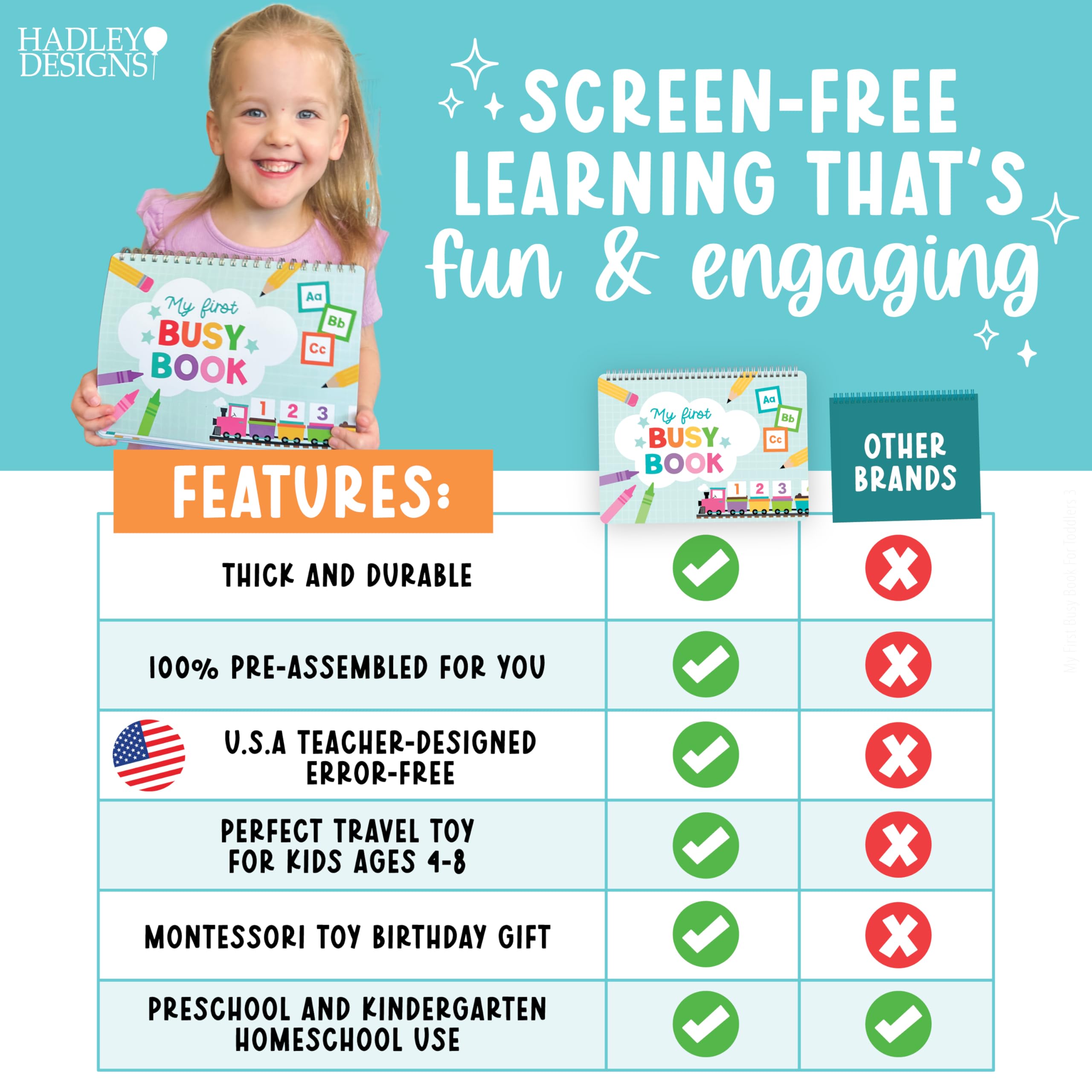 Hadley Designs Easter Gift Busy Book: perfect Easter basket stuffer.