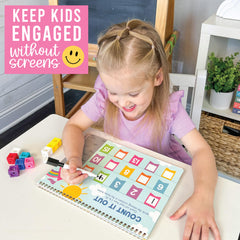 Travel-friendly format supports car and plane activities.