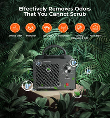 Hadlook ozone generator control panel with easy settings for odor treatment.