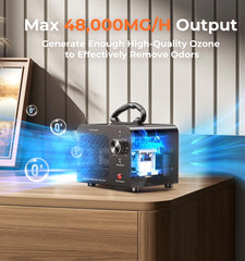 Hadlook ozone output 48000mg demonstrates high capacity for large areas.
