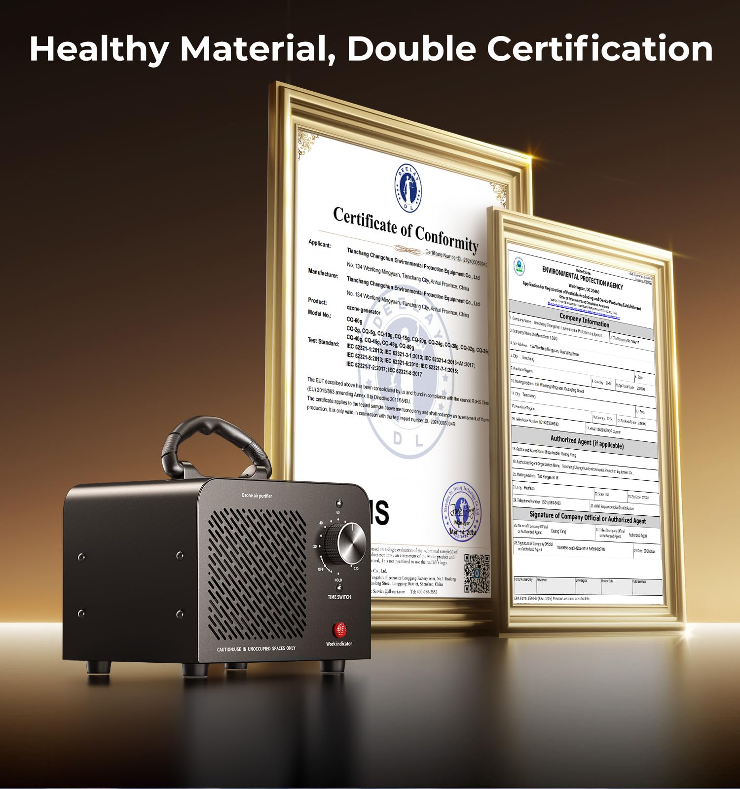 Hadlook ozone purifier for multi-space use in homes and offices.