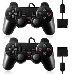 HaeBorl PS2 controller 2 pack front view for relaxed retro gaming