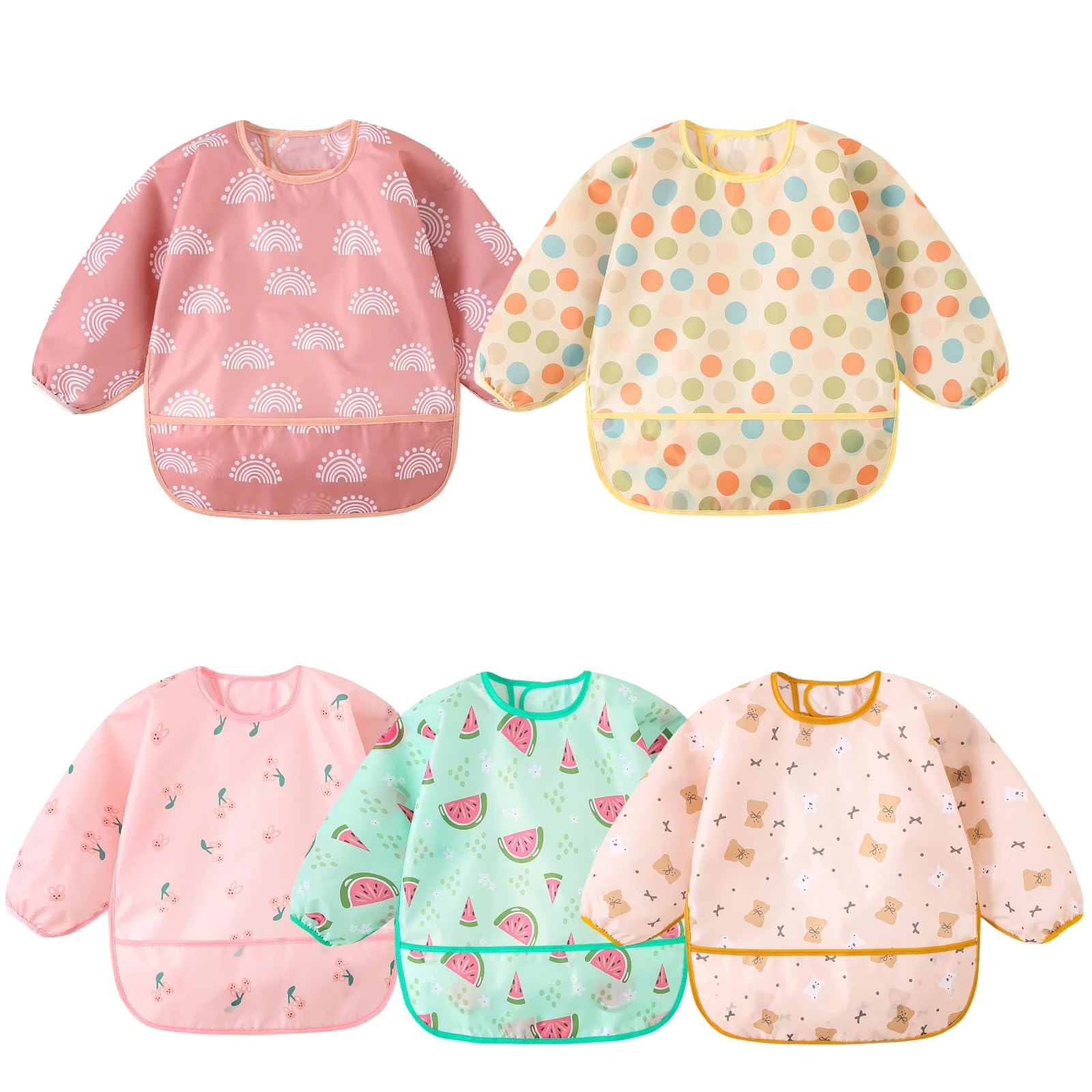 Hafftnun long-sleeved bibs in main view show full protection during meals