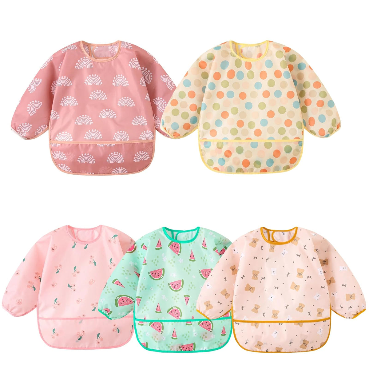Hafftnun long-sleeved bibs in main view show full protection during meals