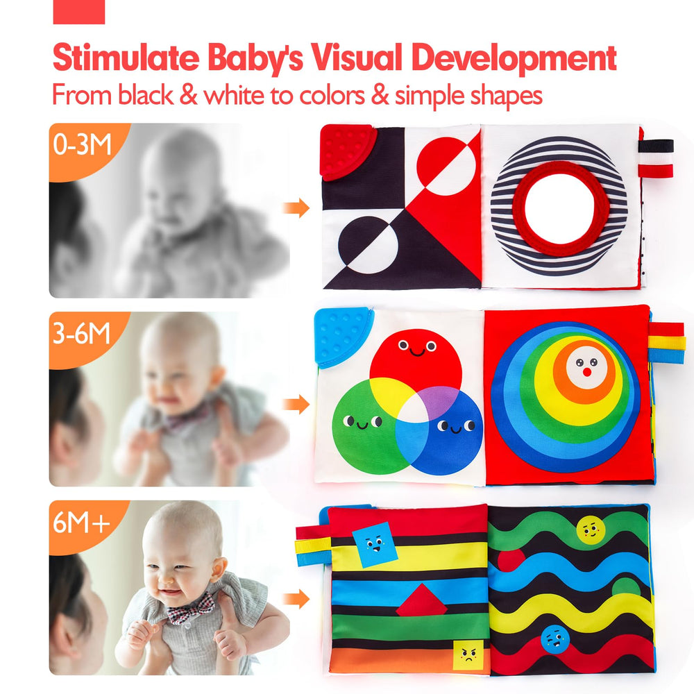 Hahaland book features crinkle papers to spark auditory exploration.