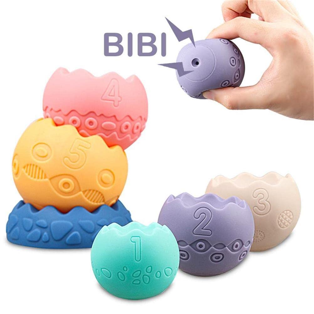 HAHAone teething-safe silicone balls with rounded edges for gentle chewing.