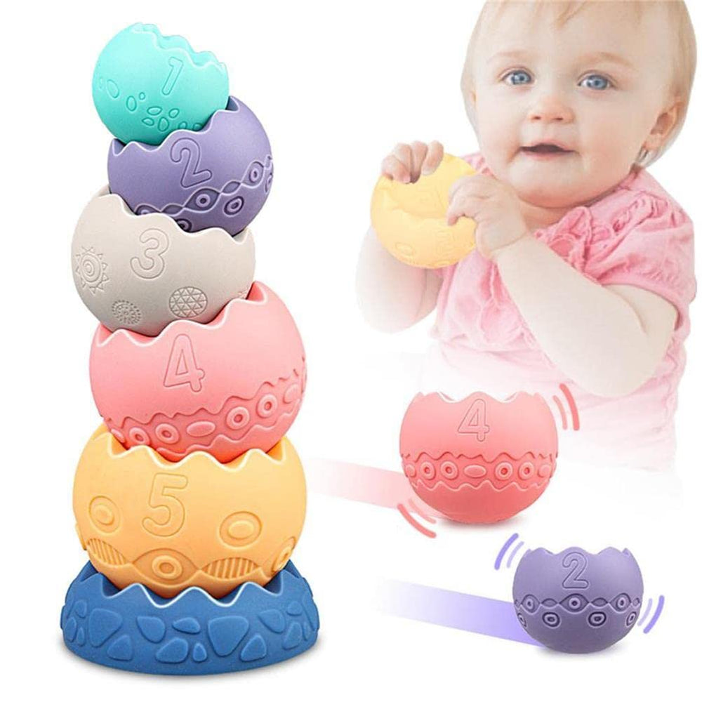HAHAone baby sensory balls with textured surfaces invite teething and tactile exploration.