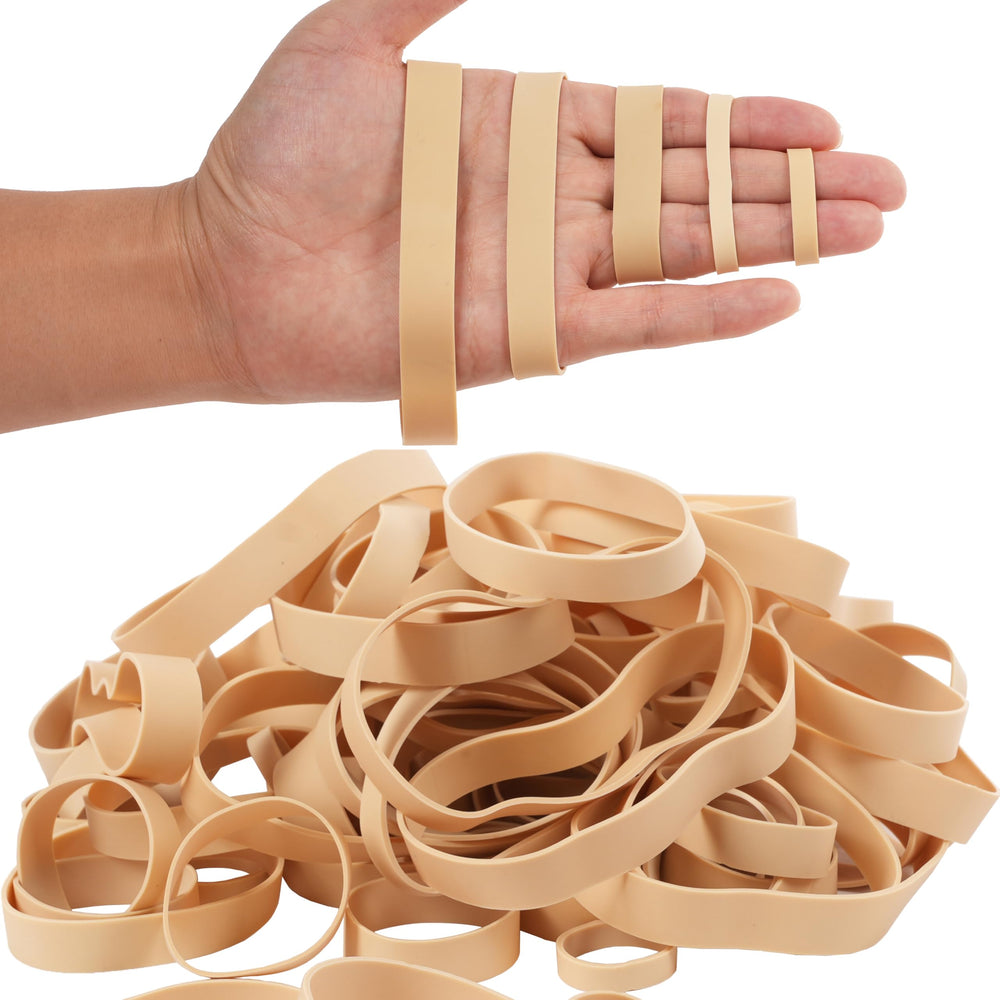 HAIDIBAO rubber bands 65pcs beige pack showcasing versatile office organization.